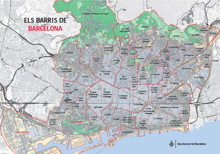 Map of Barcelona neighborhoods & quarters