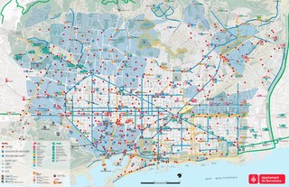 Cycle routes, cycle paths, cycle lanes of Barcelona