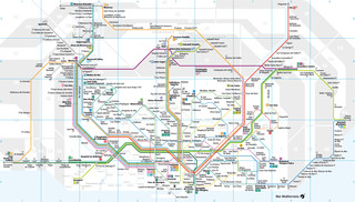 Map of Barcelona rodalies, cercanÃ­as, train, urban, commuter & suburban railway network